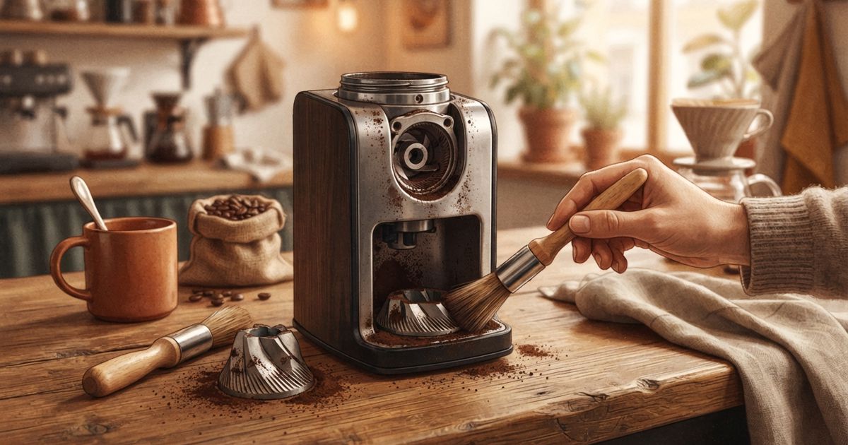 How to Clean a Grinder Properly Without Damaging Burrs or Leaving Stale Coffee Behind